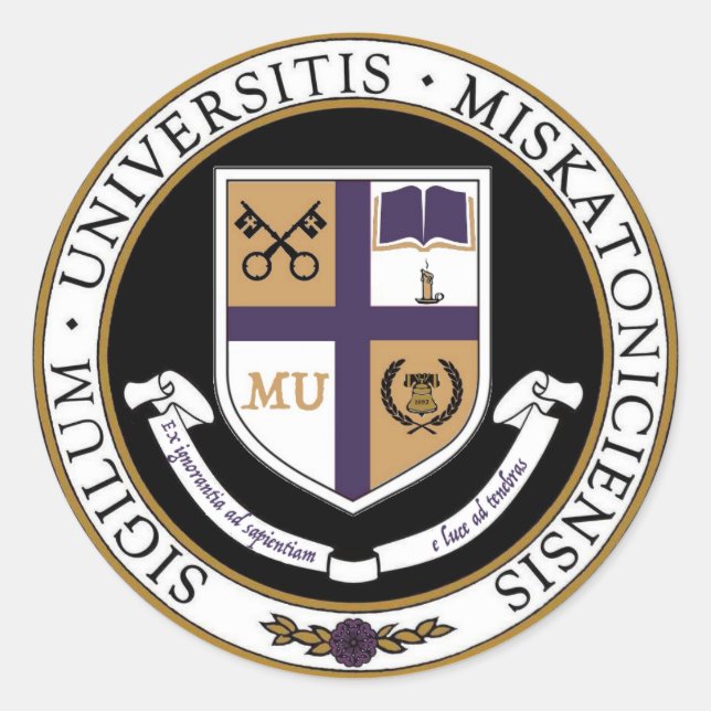 Miskatonic Hochschulaufkleber Runder Aufkleber (Vorderseite)