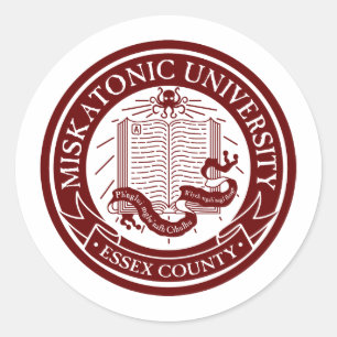 Miskatonic Hochschulaufkleber Runder Aufkleber