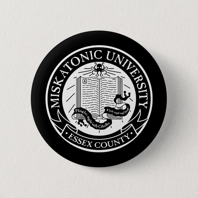 Miskatonic Hochschulknopf Button (Vorderseite)