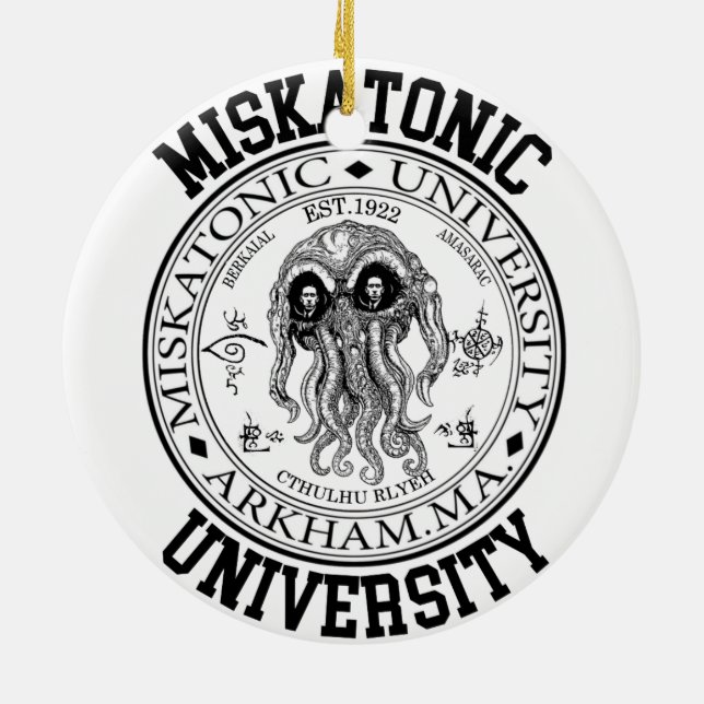 Miskatonic Universität CTHULHU HP LOVECRAFT Keramik Ornament (Hinten)