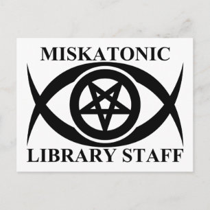 MISKATONISCHE BIBLIOTHEK POSTKARTE