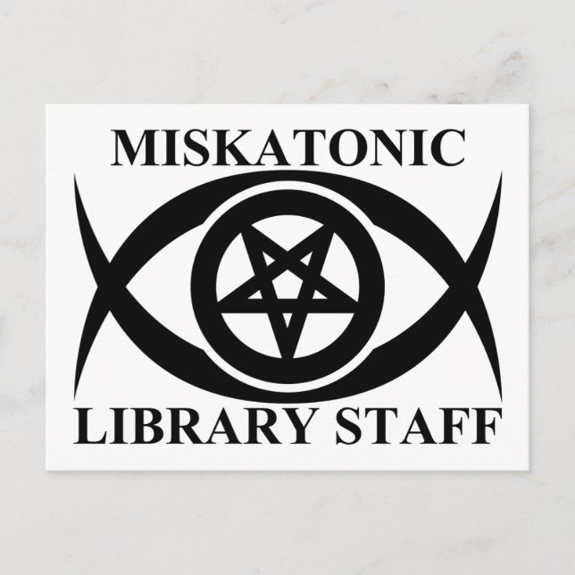 MISKATONISCHE BIBLIOTHEK POSTKARTE (Vorderseite)