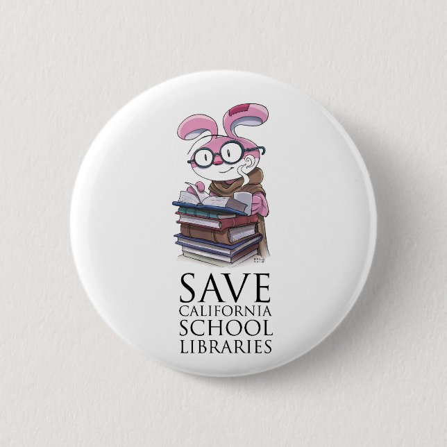 Miskit - retten Sie Kalifornien-Schulbibliotheken Button (Vorderseite)