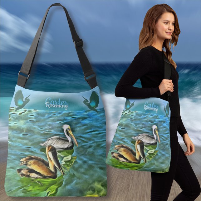 Mismaloya Pelicans 0329 Cross Body Bag Tragetaschen Mit Langen Trägern (Von Creator hochgeladen)