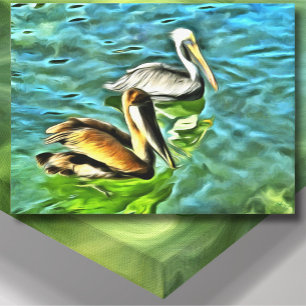 Mismaloya Pelikane 0329 Original Kunst Leinwanddruck