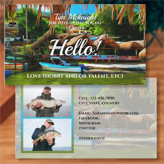 Mismaloya River Hello 0331 Calling Card Visitenkarte (Von Creator hochgeladen)