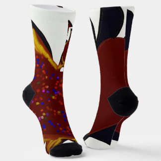 Mismatched Hearts Aflame Crew Socks Socken