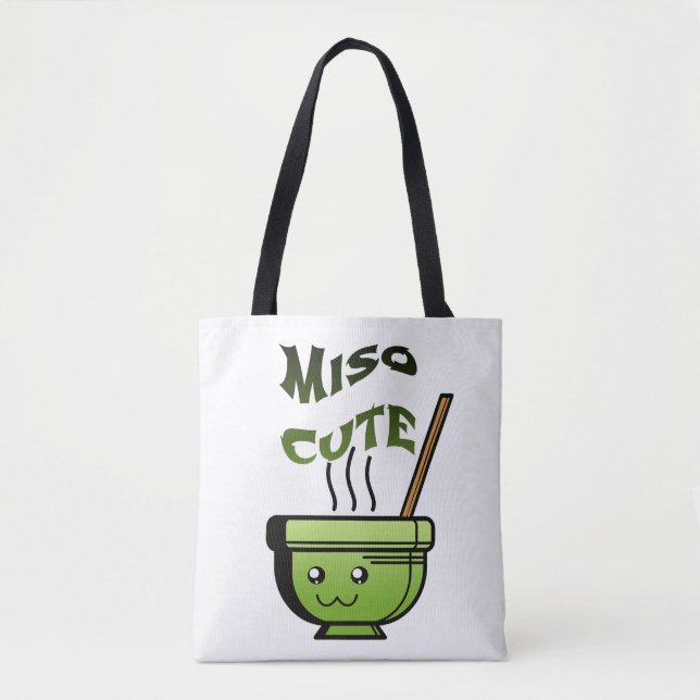 Miso Niedlicher Veganer Spaß Tasche (Vorderseite)