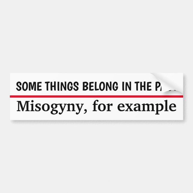 Misogyny gehört in der Vergangenheit Autoaufkleber (Vorne)