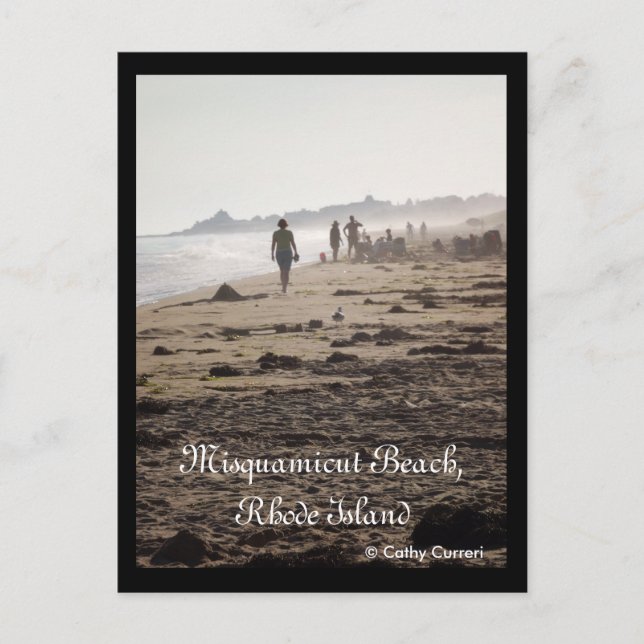 Misquamicut Beach, Rhode Island Postkarte (Vorderseite)