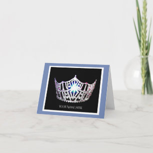 Miss America Argent Crown Carte de remerciements-P