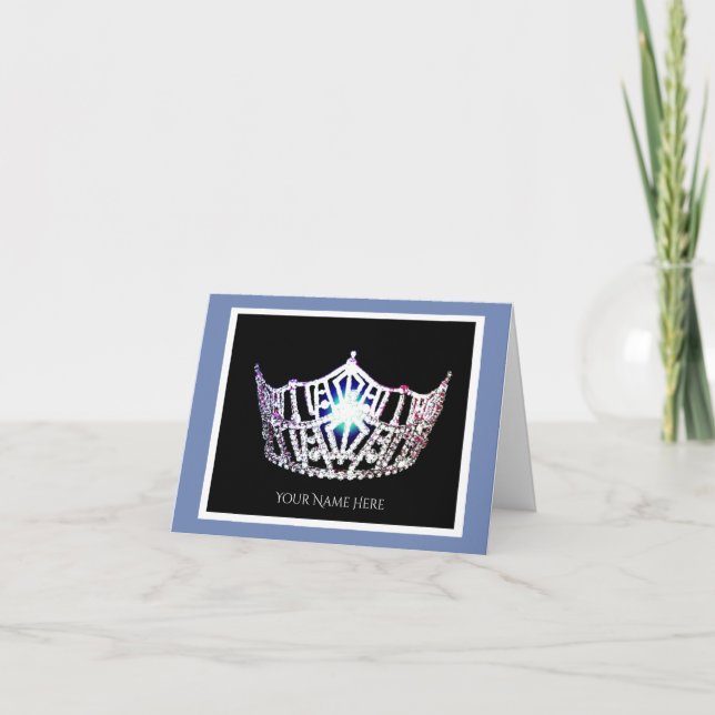 Miss America Argent Crown Carte de remerciements-P (Devant)