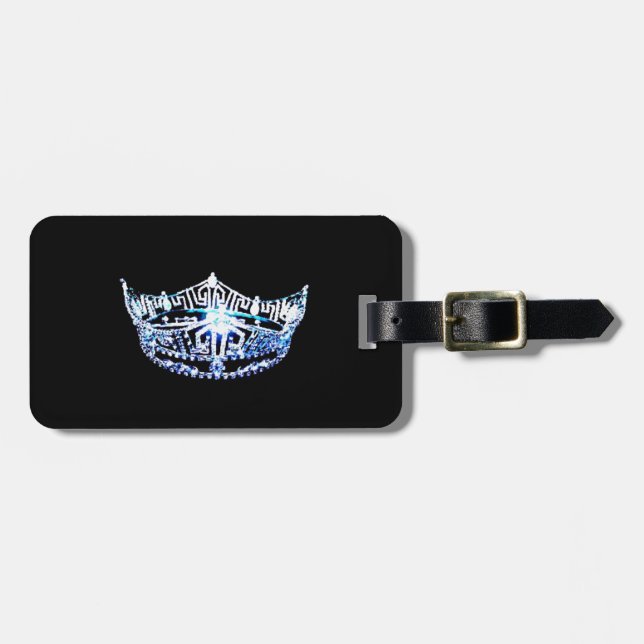 Miss America Art Crosspur Tag Gepäckanhänger (Vorderseite horizontal)