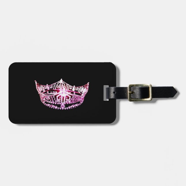 Miss America Art Crosspur Tag Gepäckanhänger (Vorderseite horizontal)