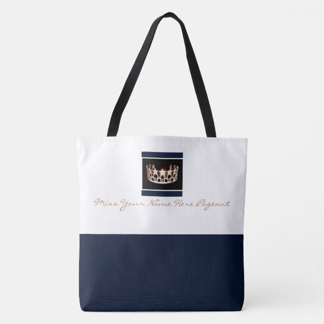 Miss America Art Crown Tasche Navy/White (Vorderseite)