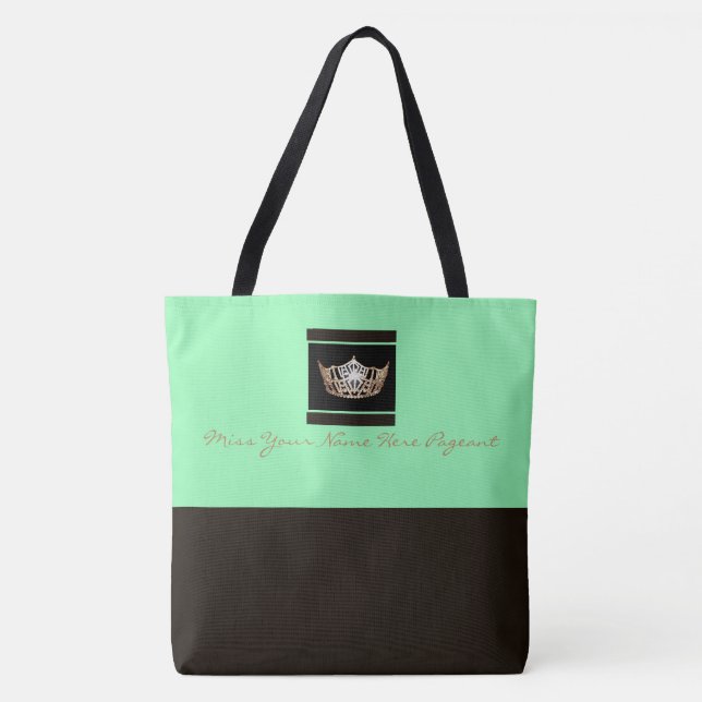 Miss America Art Custom Color Tasche Brown/Aqua (Vorderseite)