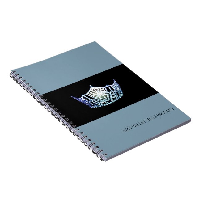 Miss America Baby Blue Crown Notebook - Individuel Notizblock (Rechte Seite)