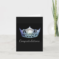 Miss America Bby Blue Crown Cartes de voeux