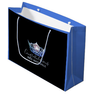 Miss America Blue Crown 2-Tone-Geschenktasche Groß Große Geschenktüte
