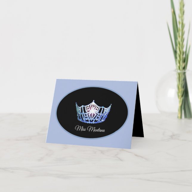 Miss America Blue Crown danke Ihnen Card-Blue (Vorderseite)