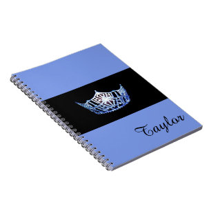 Miss America Blue Crown Notebook - Individuelle Na Notizblock
