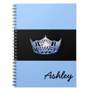 Miss America Blue Crown Notebook - Individuelle Na Notizblock