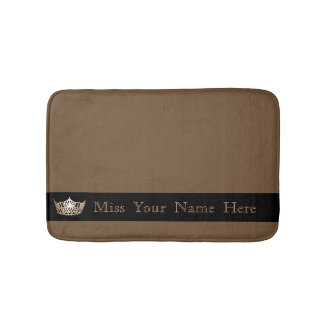 Miss America Brown & Crown Bath Mat Badematte (Vorderseite)