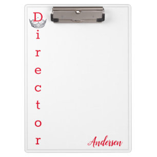 Miss America Crown Clipboard Director Klemmbrett
