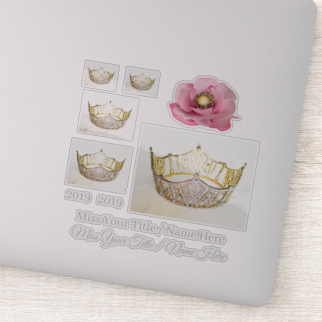 Miss America Crown Custom Stickers Aufkleber (Detail)
