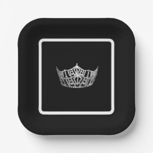 Miss America Crown Pageant Party Paper Plate Pappteller