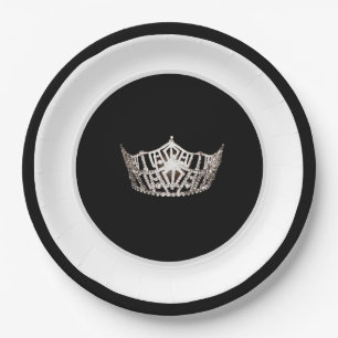 Miss America Crown Pageant Party Paper Plate Pappteller
