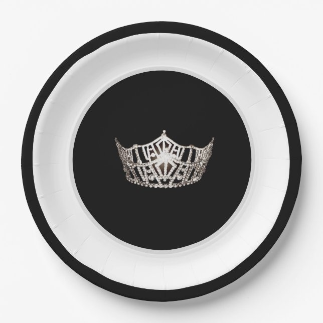 Miss America Crown Pageant Party Paper Plate Pappteller (Vorderseite)