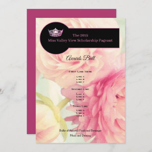 Miss America Crown Peonies Awards Ball Programme