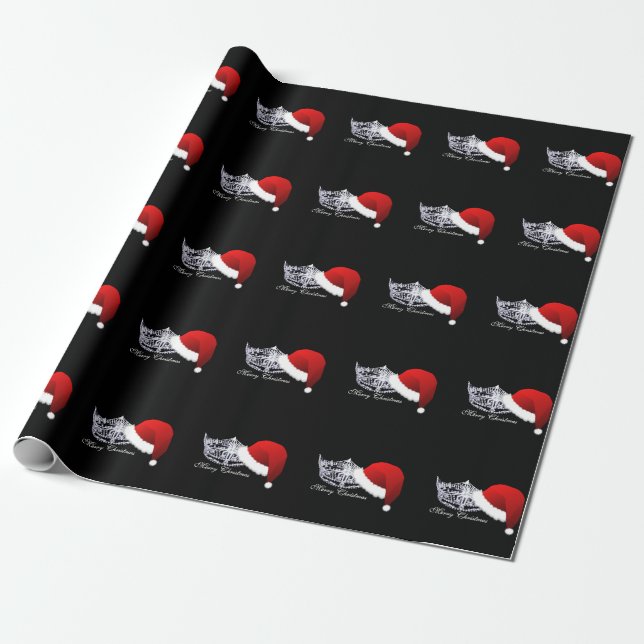 Miss America Crown & Weihnachtsmannmütze Weihnacht Geschenkpapier (Ungerollt)