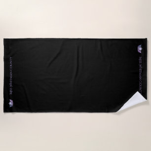 Miss America Custom Lilac Crown Beach Handtuch