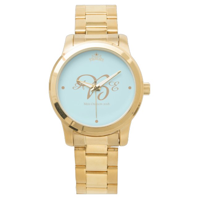 Miss America Custom Women's Crown Bracelet Watch Armbanduhr (Vorderseite)
