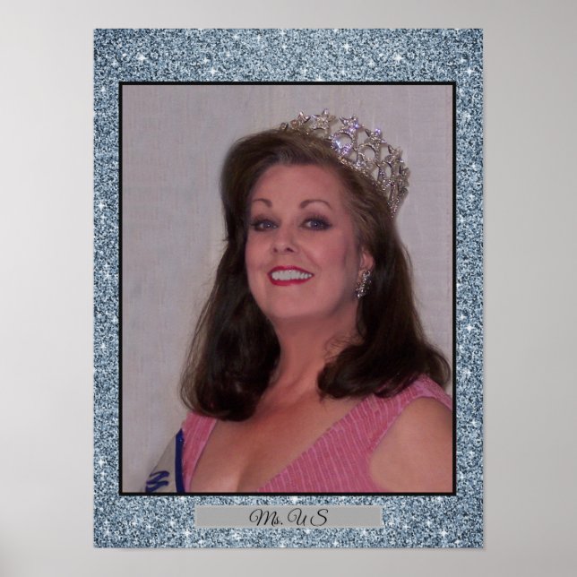 Miss America Glitzer Personal Portrait Poster (Vorne)