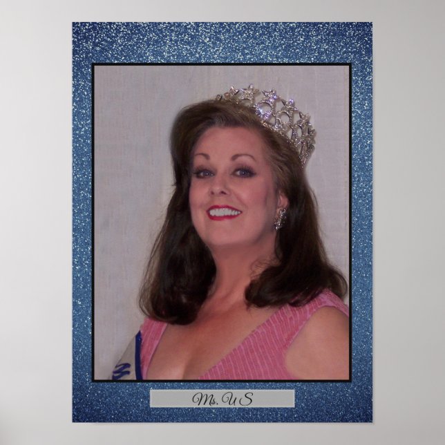 Miss America Glitzer Personal Portrait Poster (Vorne)