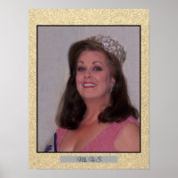 Miss America Glitzer Personal Portrait Poster