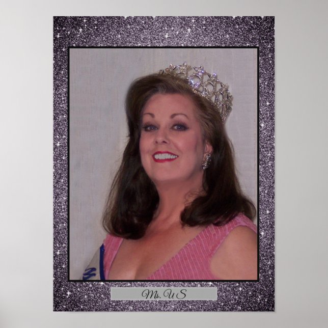 Miss America Glitzer Personal Portrait Poster (Vorne)