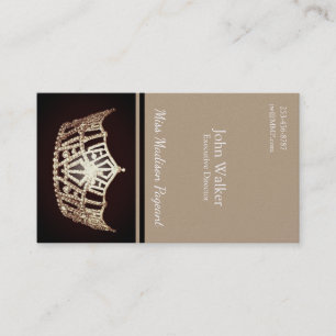 Miss America Gold Crown Business Cards Visitenkarte