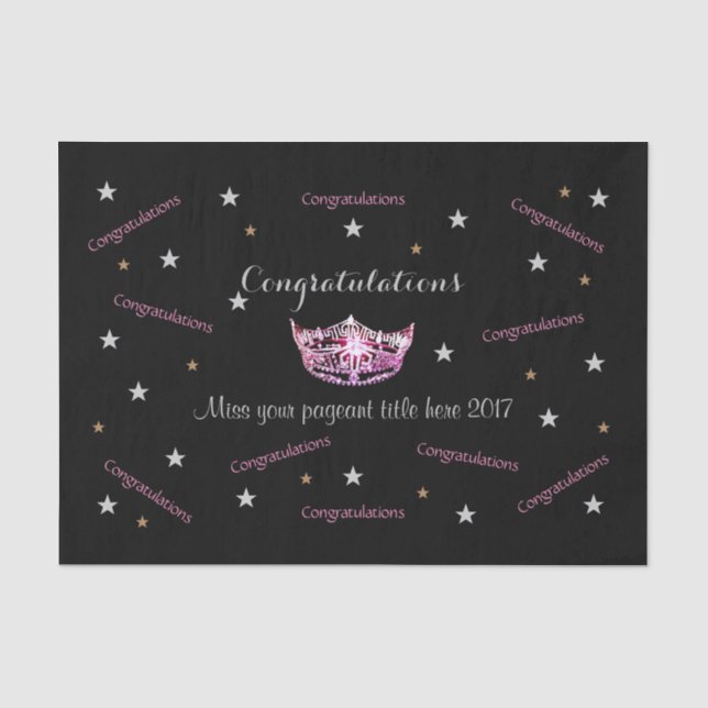 Miss America Gratulations Tissue Paper Seidenpapier (Vorderseite)