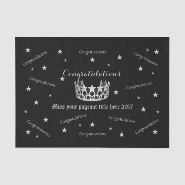 Miss America - Gratulations Tissue Paper Seidenpapier (Vorderseite)