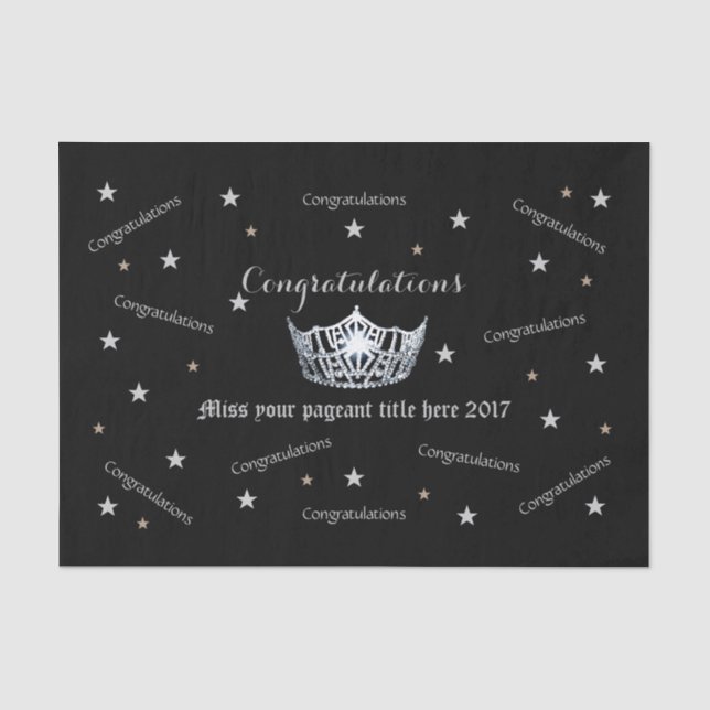 Miss America Gratulations Tissue Paper Seidenpapier (Vorderseite)