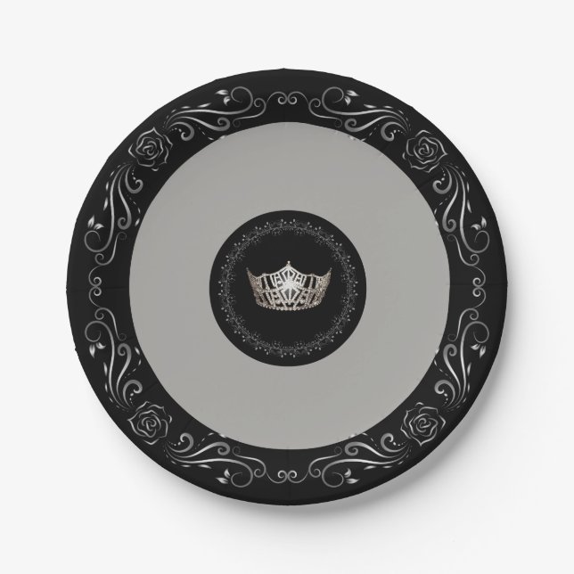 Miss America Gray Silver Crown 7" Teller (Vorderseite)