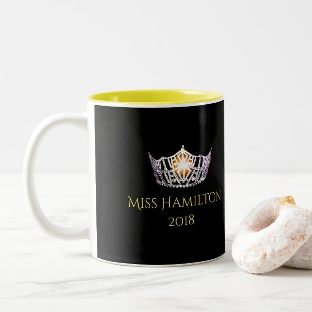 Miss America Individuelle Name Silver Crown Tasse (Mit Donut)
