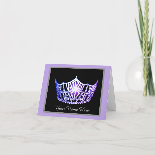 Miss America Lavender Crown Carte de remerciements (Devant)