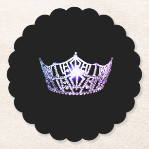 Miss America Lavender Crown Sclpd Paper Untersetze Untersetzer