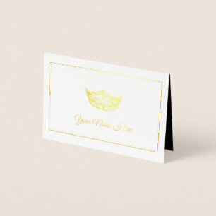 Miss America Name Platzkarte Gold Foiled Crown Folienkarte