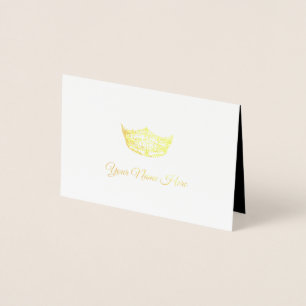 Miss America Name Platzkarte Gold Foiled Crown Folienkarte